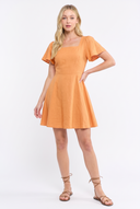 CD25660 SUMMER NIGHT FLUTTER SLEEVE MINI DRESS