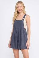CR25100B PARISIAN LINEN OVERALL ROMPER