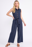 CR25109 SLEEVELESS OPEN FLAP BACK JUMPSUIT