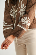 BOHO BLOOM QUILTED TIE-FRONT JACKET - CJJ26700