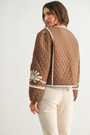 BOHO BLOOM QUILTED TIE-FRONT JACKET - CJJ26700
