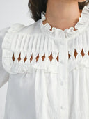 BLOUSE WITH RUFFLED DETAIL - CET26251