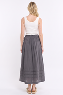CD25454 HIGH WAISTED BOHO MAXI DRESS WITH WHITE TANK TOP