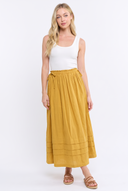 CD25454 HIGH WAISTED BOHO MAXI DRESS WITH WHITE TANK TOP