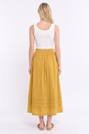 CD25454 HIGH WAISTED BOHO MAXI DRESS WITH WHITE TANK TOP