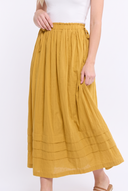 CD25454 HIGH WAISTED BOHO MAXI DRESS WITH WHITE TANK TOP