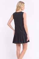 CD25614 EMBROIDERED KEYHOLE FLARE DRESS