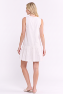 CD25614 EMBROIDERED KEYHOLE FLARE DRESS