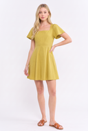 CD25660 SUMMER NIGHT FLUTTER SLEEVE MINI DRESS