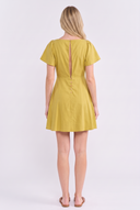 CD25660 SUMMER NIGHT FLUTTER SLEEVE MINI DRESS