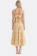 CED26108 ELEGANT SLEEVELESS SUNDRESS WITH GINGHAM CHARM