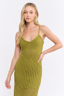 CWD25645 CROCHET MAXI DRESS