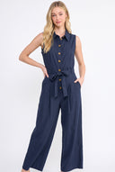 CR25109 SLEEVELESS OPEN FLAP BACK JUMPSUIT