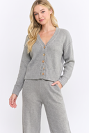 CWS25422 KNIT CARDIGAN AND PANTS SET