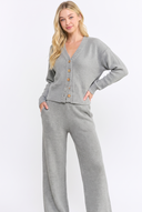 CWS25422 KNIT CARDIGAN AND PANTS SET
