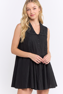 CD25569 LACE-TRIMMED SLEEVELESS DRESS