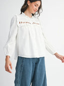 BLOUSE WITH RUFFLED DETAIL - CET26251