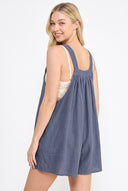 CR25100B PARISIAN LINEN OVERALL ROMPER