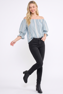 CT25062B BOHEMIAN BREEZE EMBROIDERED BLOUSE