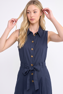 CR25109 SLEEVELESS OPEN FLAP BACK JUMPSUIT