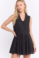 CD25569 LACE-TRIMMED SLEEVELESS DRESS