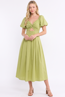 CD25696 TULIP SLEEVES MIDI DRESS