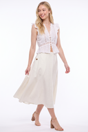 CK25038 FLARE LINEN MIDI SKIRT