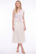 CK25038 FLARE LINEN MIDI SKIRT