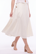 CK25038 FLARE LINEN MIDI SKIRT