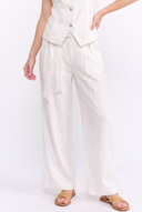 CS25491SP SLEEVELESS BUTTON-UP TOP AND WIDE-LEG PANTS SET - PANTS ONLY