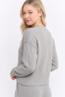 CWS25422 KNIT CARDIGAN AND PANTS SET